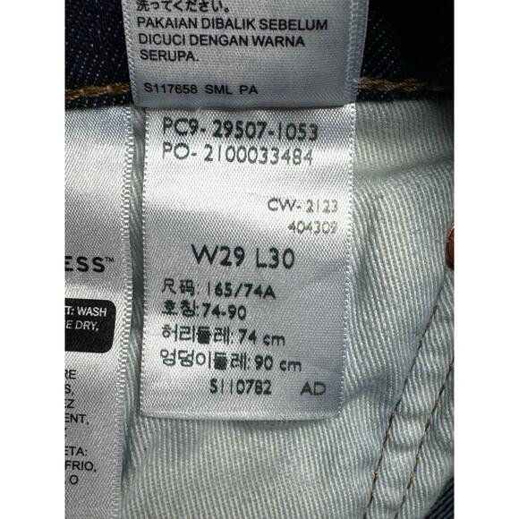 Levi's 502 Men's Tapered Leg Dark Blue Denim Jeans - Size 29x30 (29x28) - Picture 5 of 5